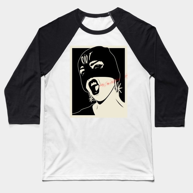 Riot grrrl Baseball T-Shirt by dolceQ